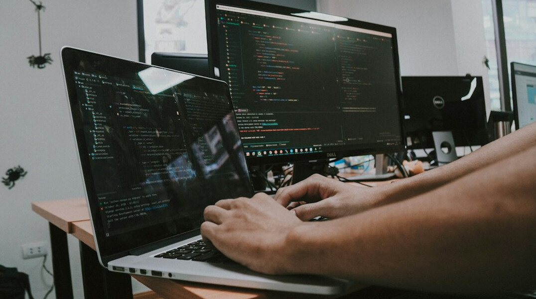 aspiring coder at laptop