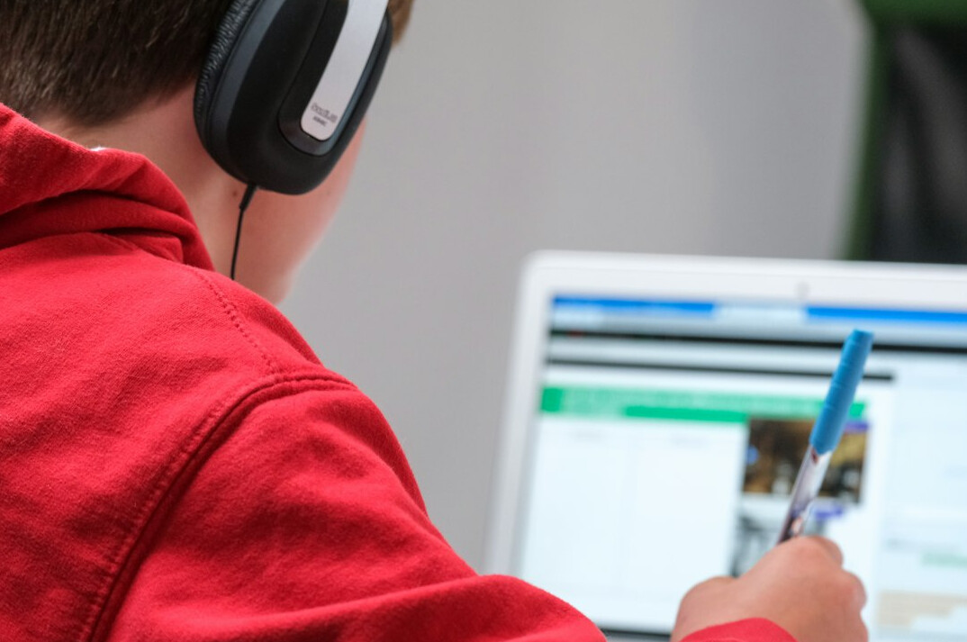 student learning to code