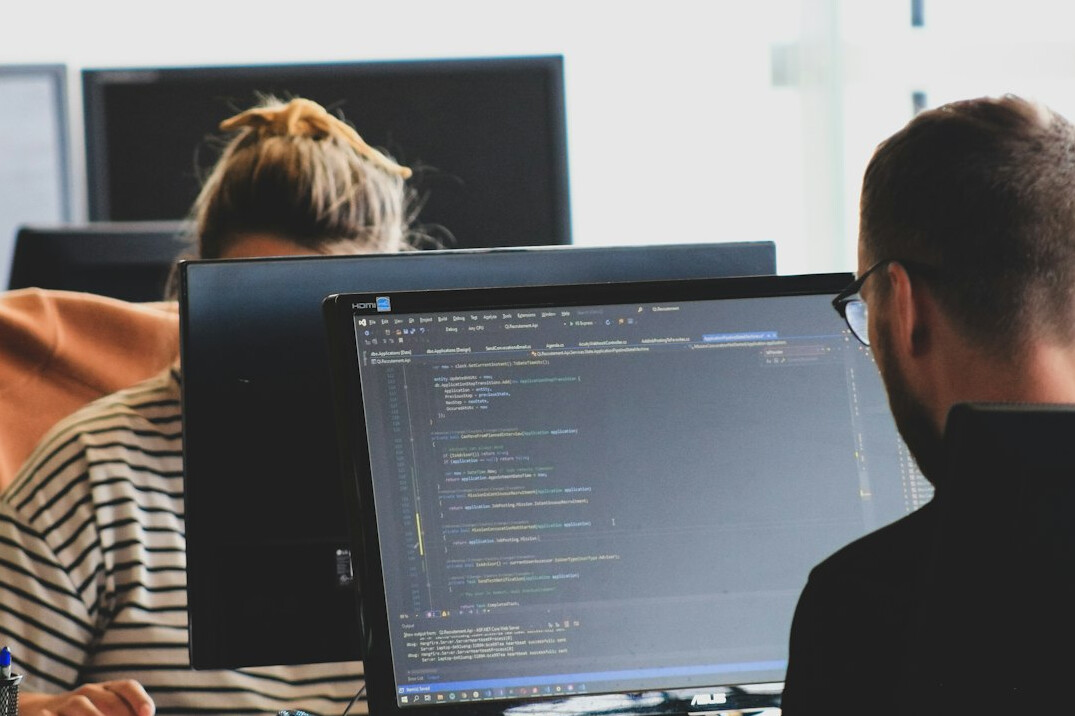 person reviewing code